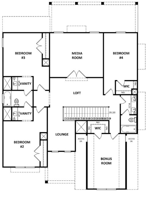 Gardenia floor plan new homes by Heatherland Homes in Atlanta, Marietta, Fairburn, Villa Rica Georgia