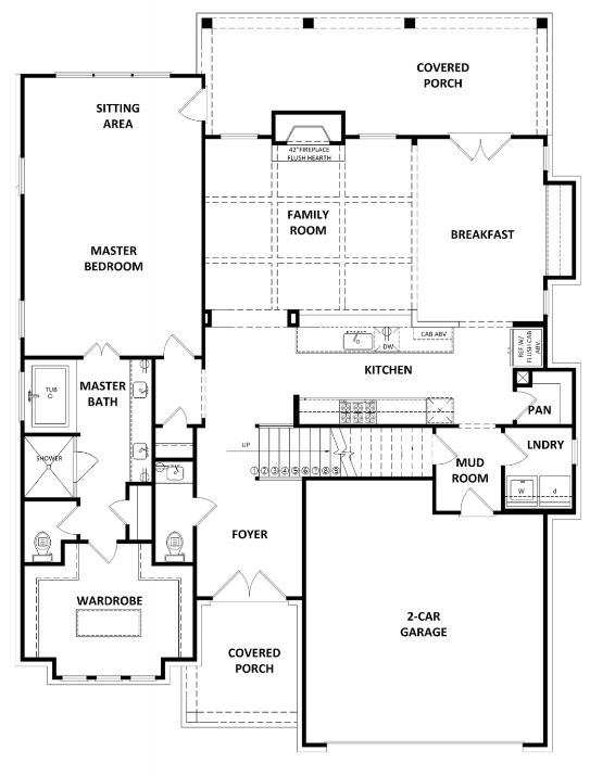 Gardenia floor plan new homes by Heatherland Homes in Atlanta, Marietta, Fairburn, Villa Rica Georgia