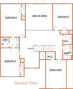 Gardenia floor plan new homes by Heatherland Homes in Atlanta, Marietta, Fairburn, Villa Rica Georgia